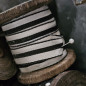 Preview: Baumwollband black white 10 Meter auf Holzspule
