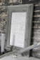 Preview: Bilderrahmen grau Druck eines alten Briefes Franske 40x30 cm